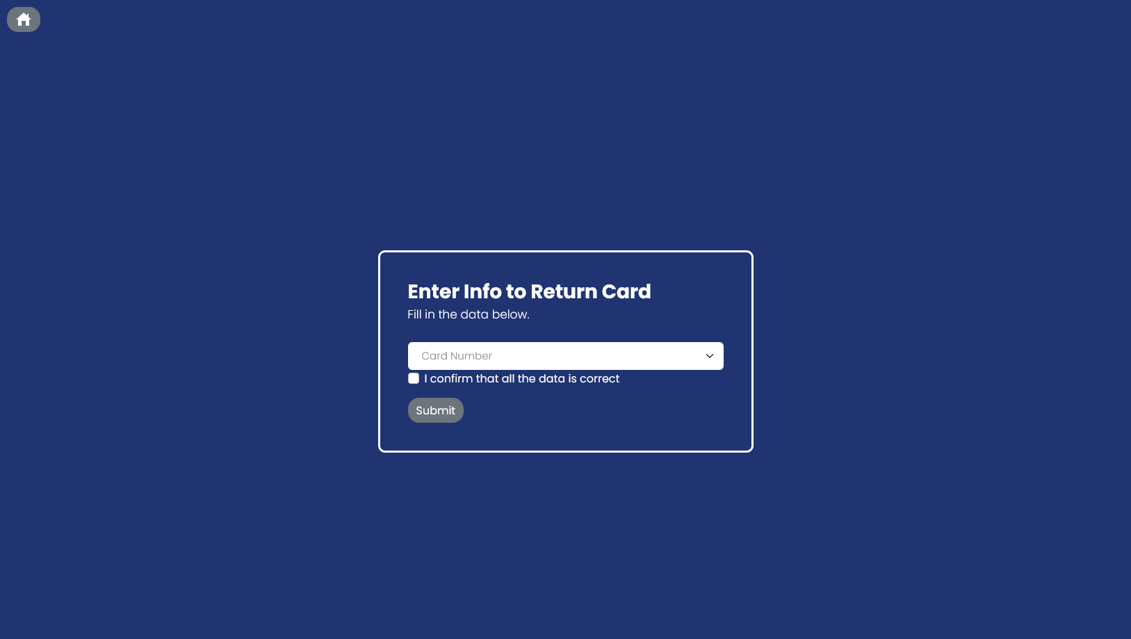 Return card form